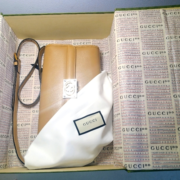 NEW! GUCCI MATISSE LEATHER BAG SOFT LEATHER BEIGE CLAIRE SILVER/GOLD GG LOCK - Picture 13 of 16